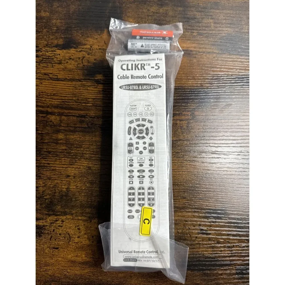 Spectrum UR5U-8780L-TWC Remote Clikr-5 Cable‎ Remote Control